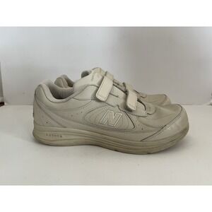 New Balance 577 Walking Shoes Mens 12 4E Taupe Leather Hook Loop Sneakers Wide